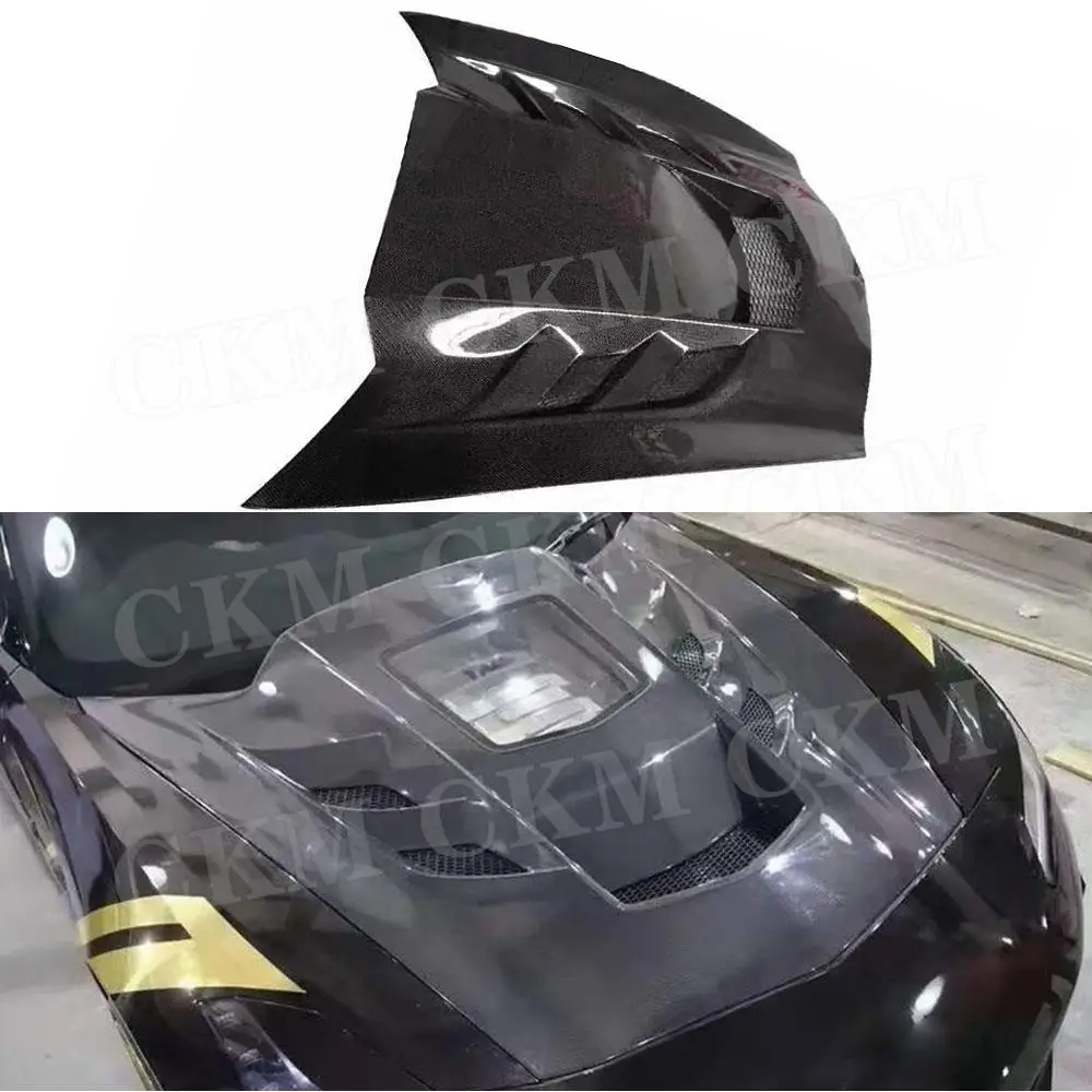 

CKMUUER Car Front Hood Bonnet Cover for Chevrolet Corvette C7 2014 2015 2016 2017 2018 Front Engine Hood Car Bonnet Car Styling