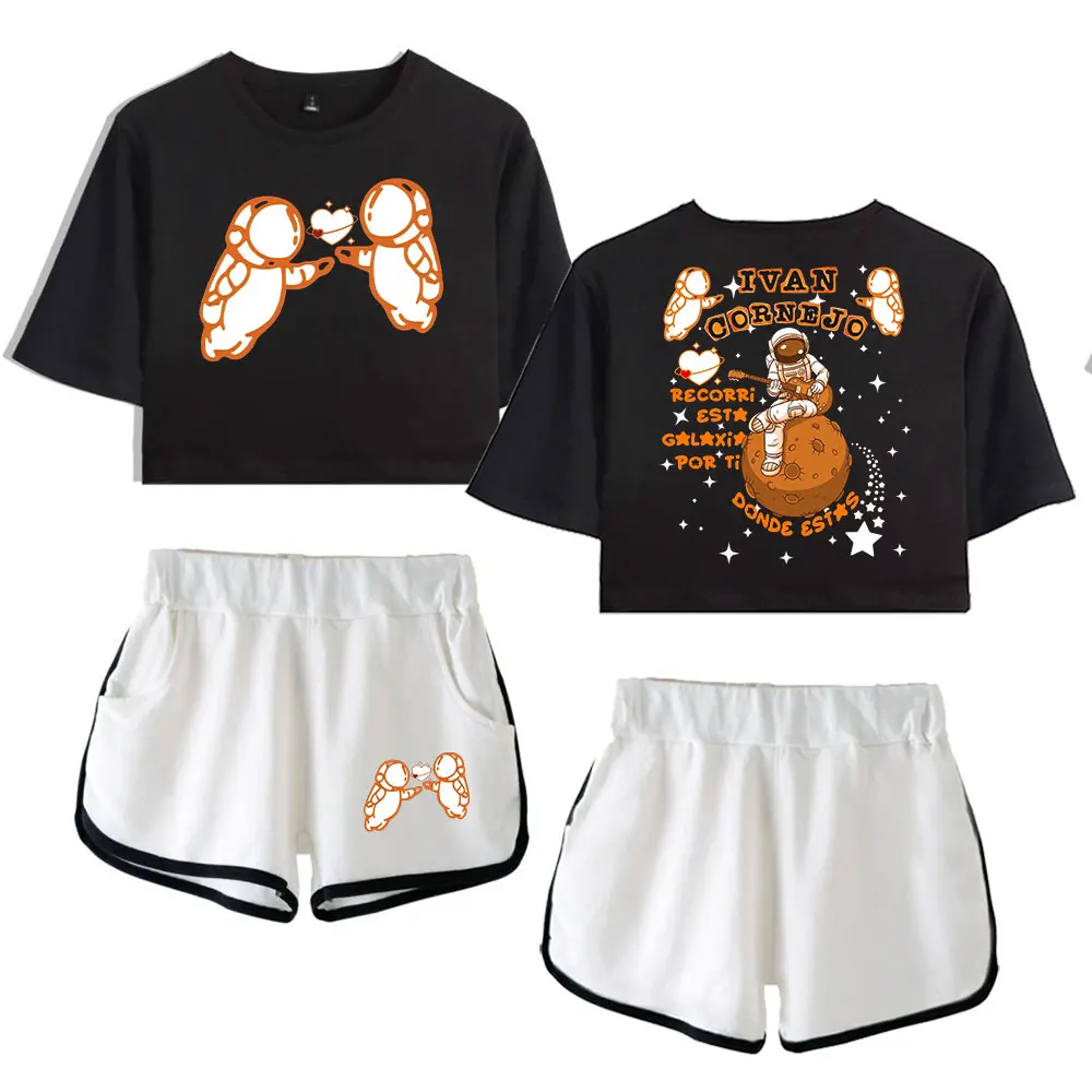 

Ivan Cornejo Suit Vintage 90s logo Merch Tops Harajuku Two Piece Set Shorts+Lovely TShirt Trendy Suit