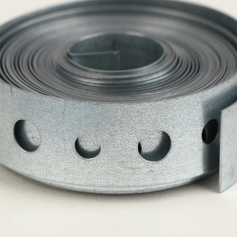 3MeterX18mm Galvanized Steel Tape Hanger Strap Pre-Punched Multi-Slot Metal Tape For Pipe Supports Hanging And Sheet Metal Work