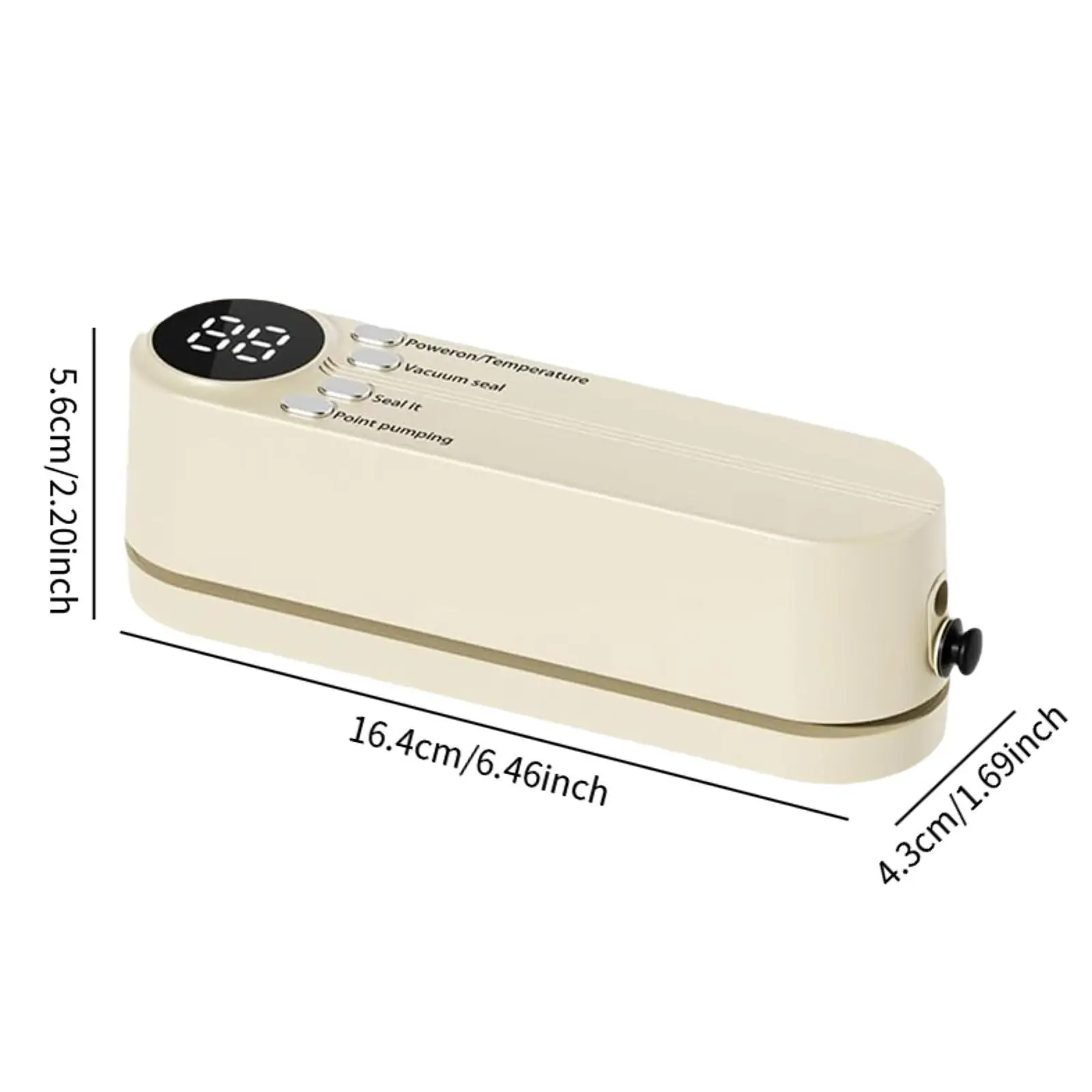 Mini Cordless Vacuum Sealer Compact 60kpa Food Preservation Food Vacuum Sealer Food Sealer for Fruits Snacks Nuts