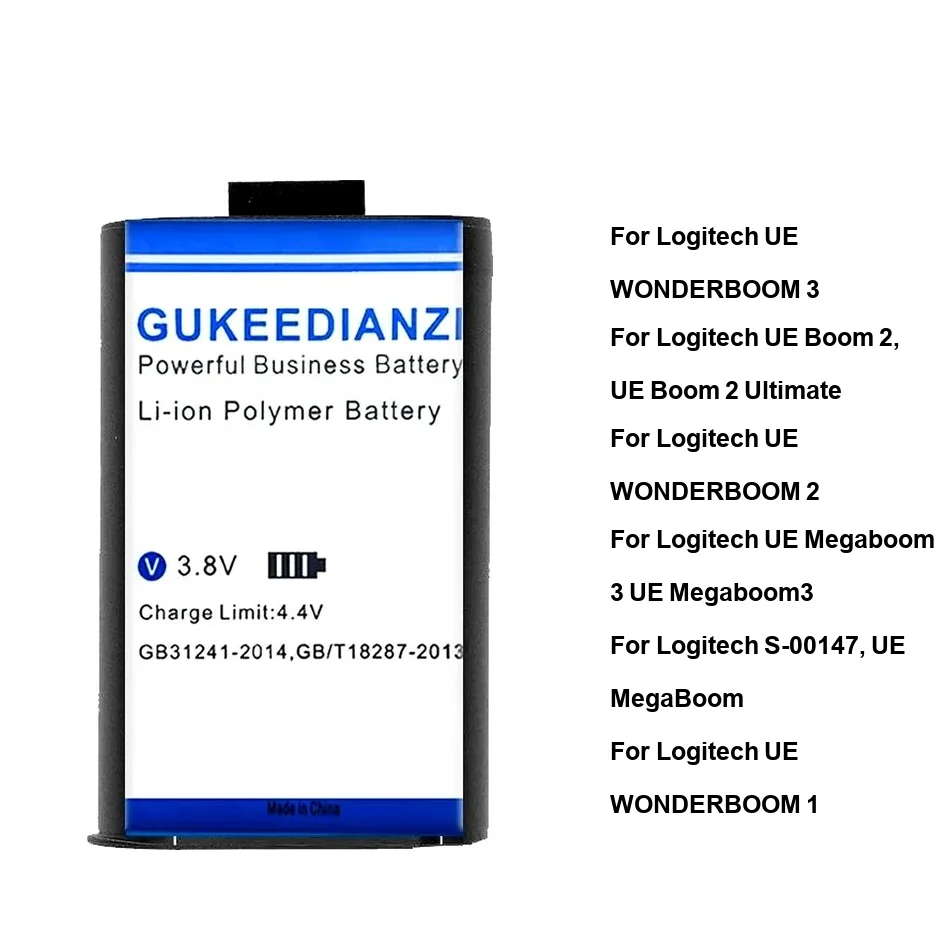 Batería 533-000116 / 533-000138 533-000146 (2ICR19 / 66) para Logitech UE Megaboom MEGABOOM3 3 Wonderboom 1 3 Boom 2
