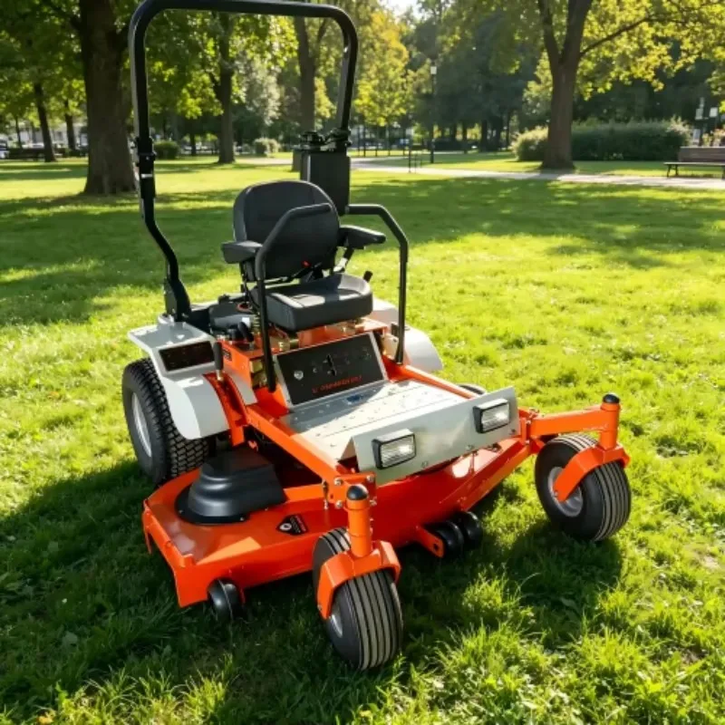 Ride On Lawn Mower Zero Turn Design High Efficiency Durable Blades Flexible Operation For Garden Lawn Maintenance