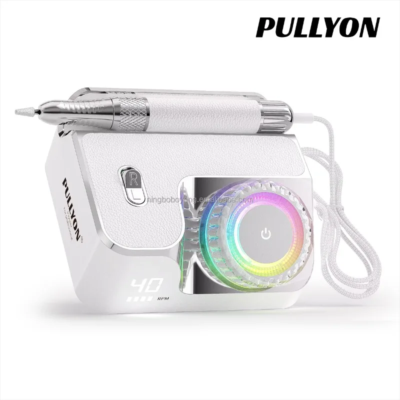 40000RPM 120W Nail Drill Accessory - High Torque Ultra-Quiet Handpiece Specially Designed for PULLYON Desktop Drills