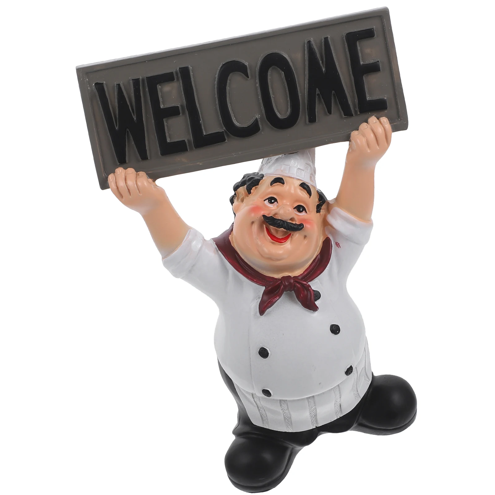 

Resin Chef Ornament Decorative Craft for Garden Shop Door Premium Quality Resin Chef Decor Suitable for Café Store