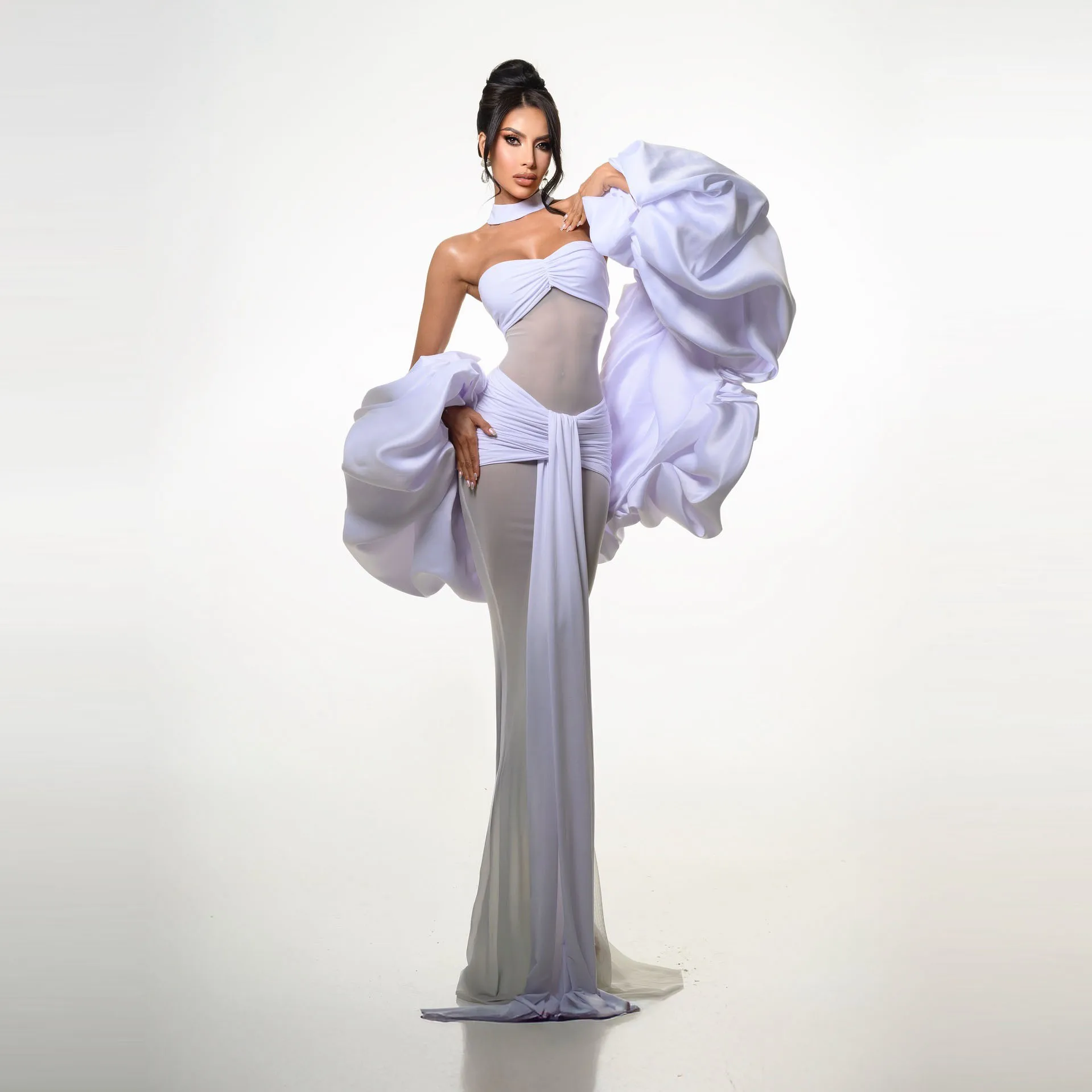 

Роскошные вечерние платья с пышными рукавами на заказ, женское модное пальто с пышными рукавами, длинные накидки для выпускного вечера, платье 2026