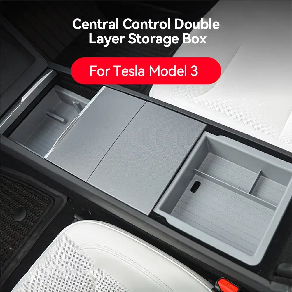 

2 шт., органайзер для хранения подлокотников центральной консоли Tesla Model 3 Highland 2024