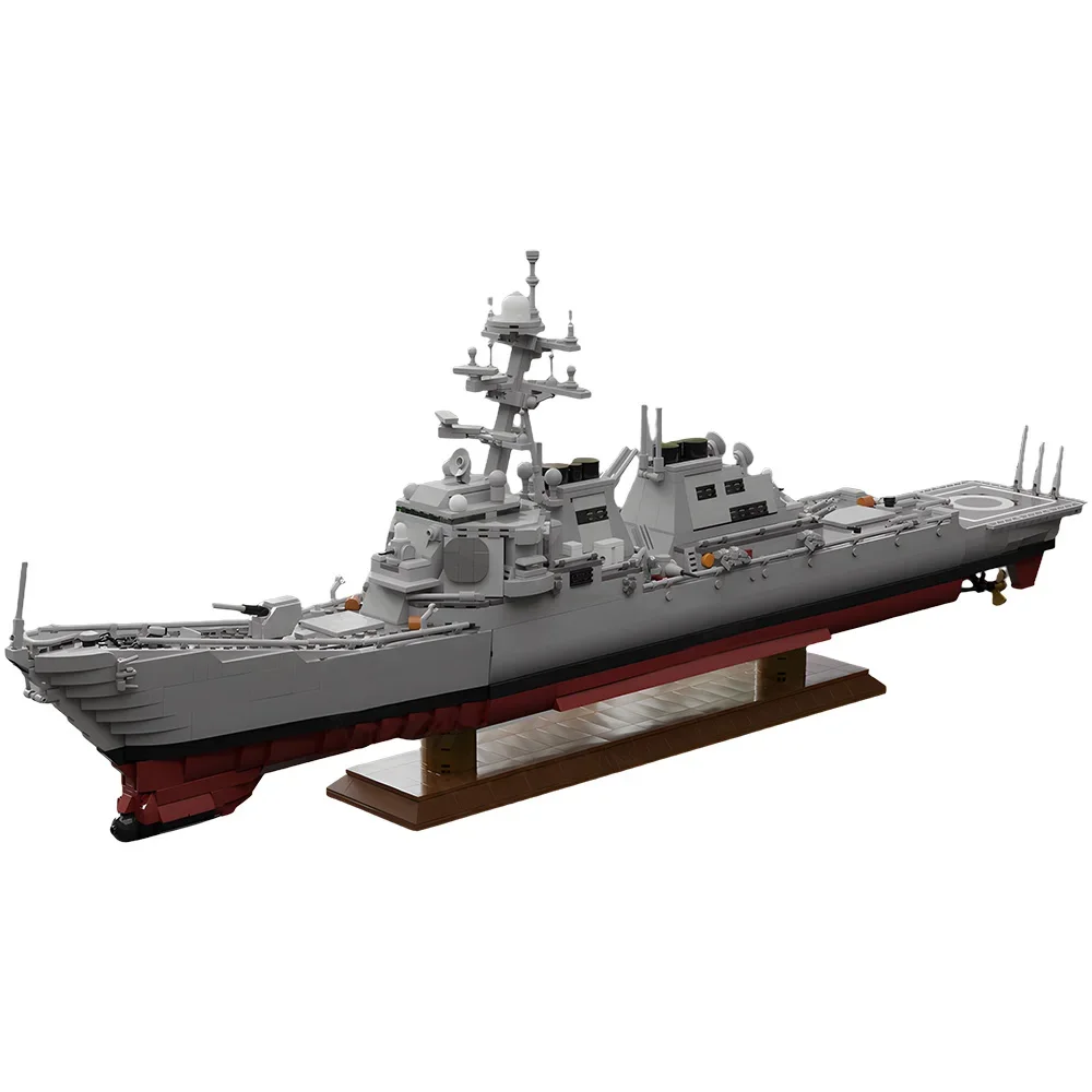 MOC アイオワ級戦艦ビルディングブロックモデルアーリーバーク級駆逐艦レンガアーリーバーク USS ミズーリおもちゃキッズギフト