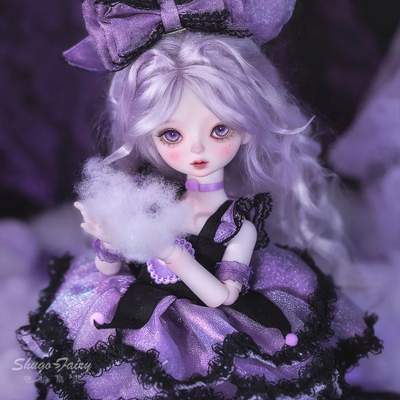 Authentic BJD Doll Xiaojin 1/6 Scale Taro Purple Sweet Cool Little Demon Light Gothic Sweet Lolita Resin Doll For Adult