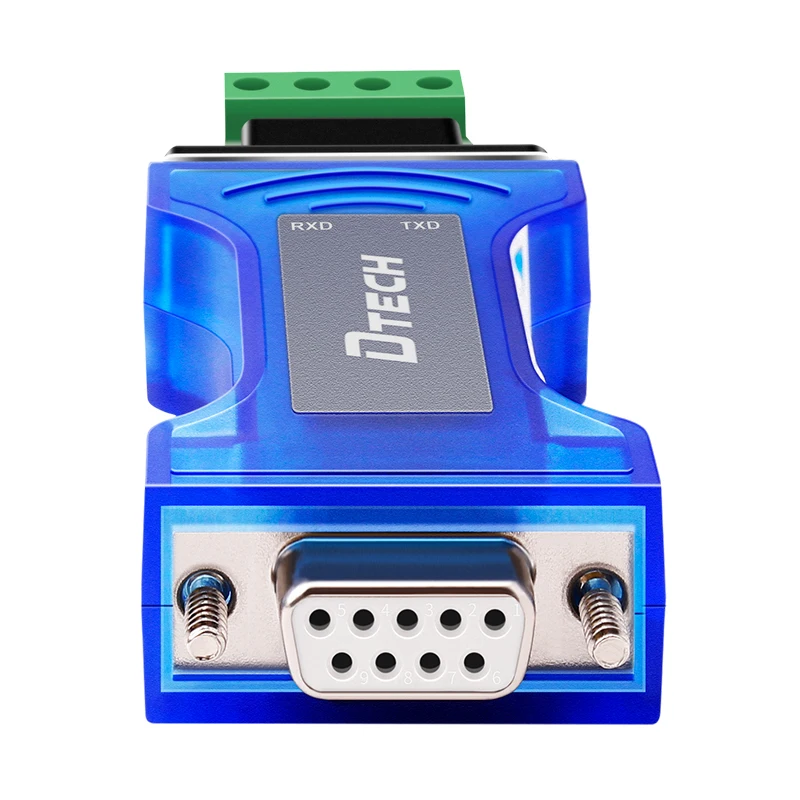 DTech RS232 to RS485 Converter Serial Communication Data Adapter With TX RX LED Indicators and Terminal Board