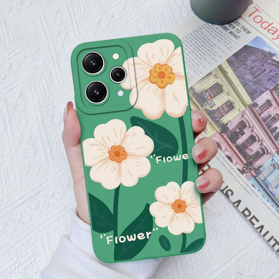 Case For Xiaomi Redmi 12 4G Love Heart Soft Silicone Cover Protective Shockproof Coque For Redmi12 5G Funda Redmi 12 Phone Shell