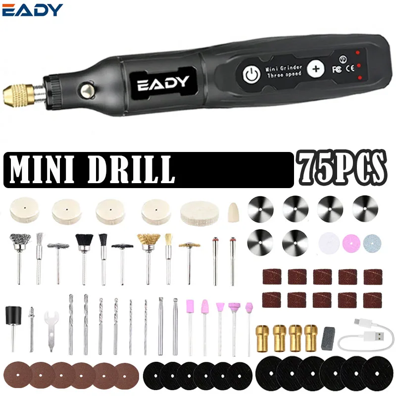 EADY Cordless Electric Rotating Grinding Pen for Carving Polishing Cutting - Home Improvement Tool