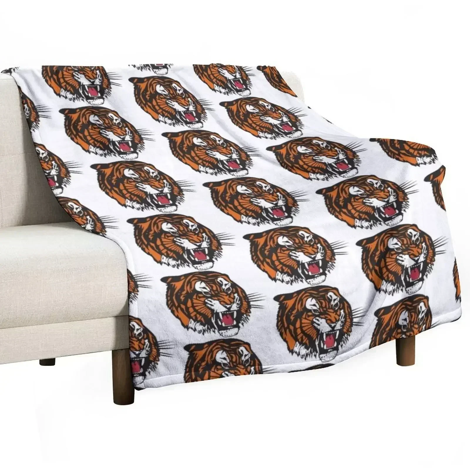 Medicine Hat Tigers Throw Blanket Stylish Warm Blanket for Living Room Bedroom