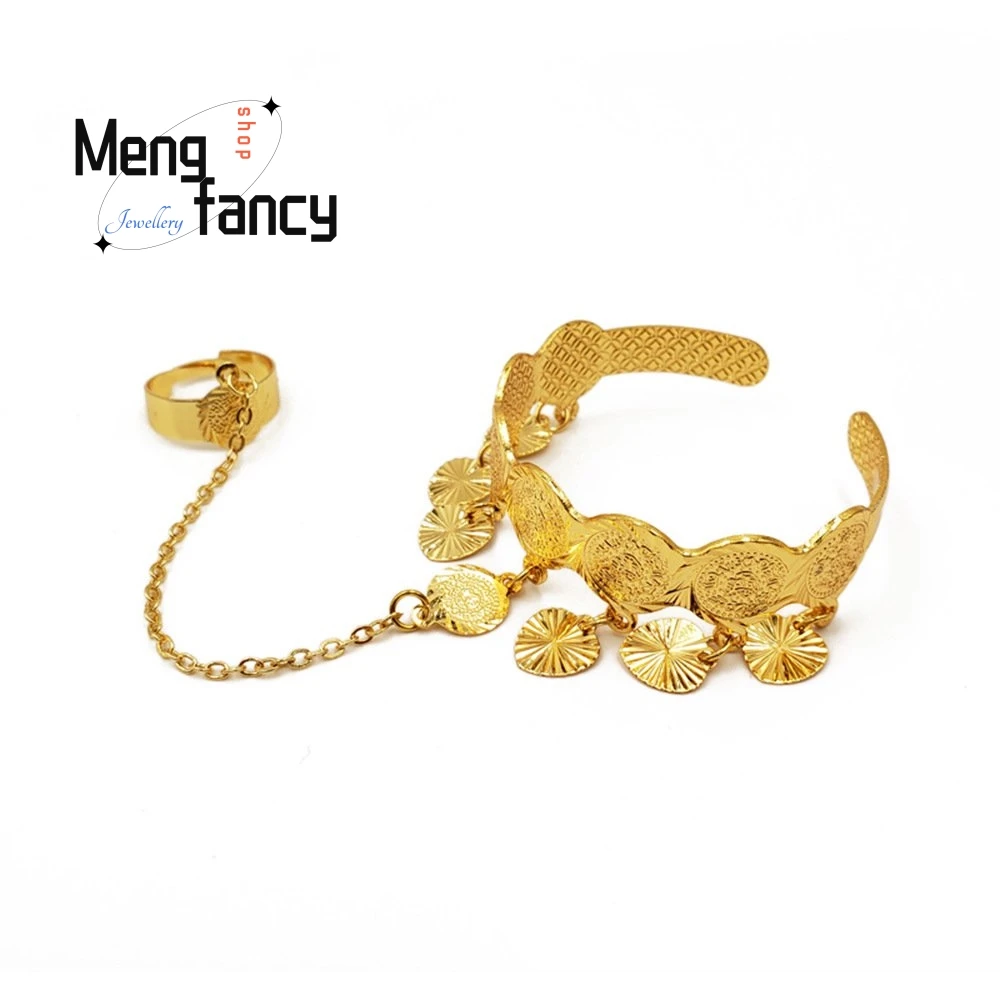 

Vietnamese Sand Gold Bracelet Simple Exquisite Elegant Luxury Fashion Fine Jewelry Best Selling Handicraft Holiday Gift Mascots