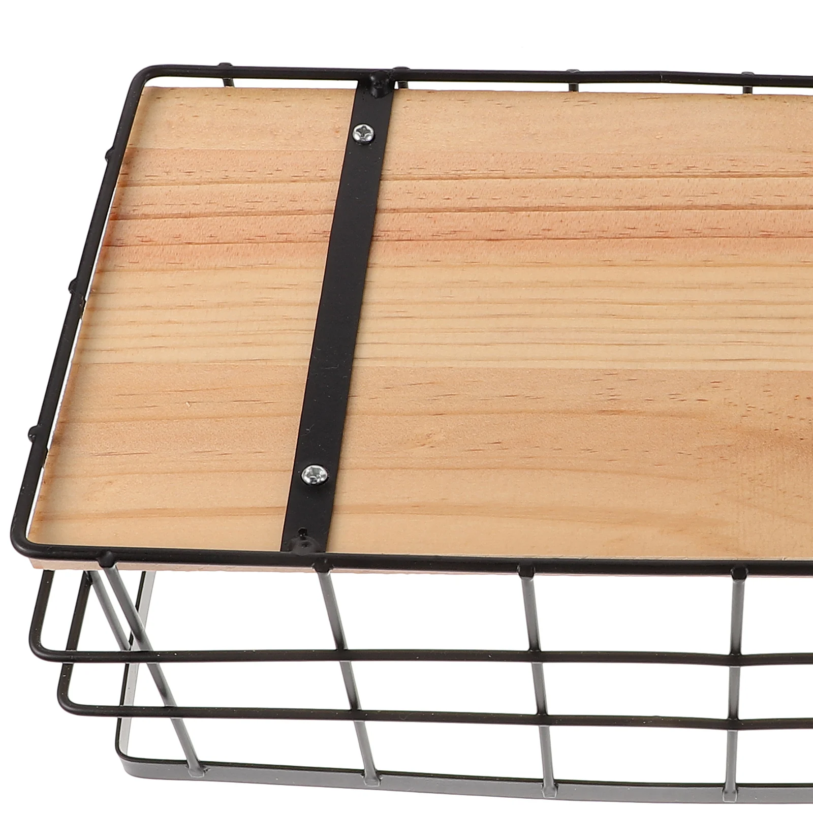 

Iron Bathroom Storage Basket Large Capacity Black Desktop ganizer With Board For Daily Necessities Cosmetics Paper Towel Wire
