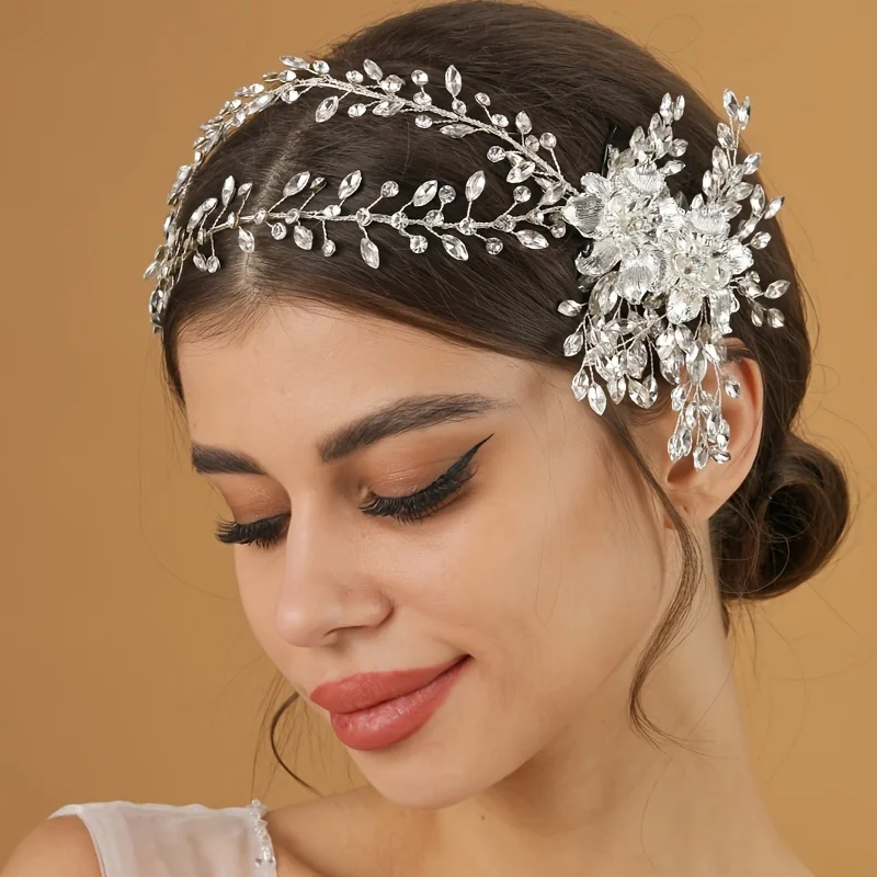 Strass cristal bandeau diadème pour femmes fête mariage bandeau bandeau mariée mariage cheveux accessoires bijoux bandeau