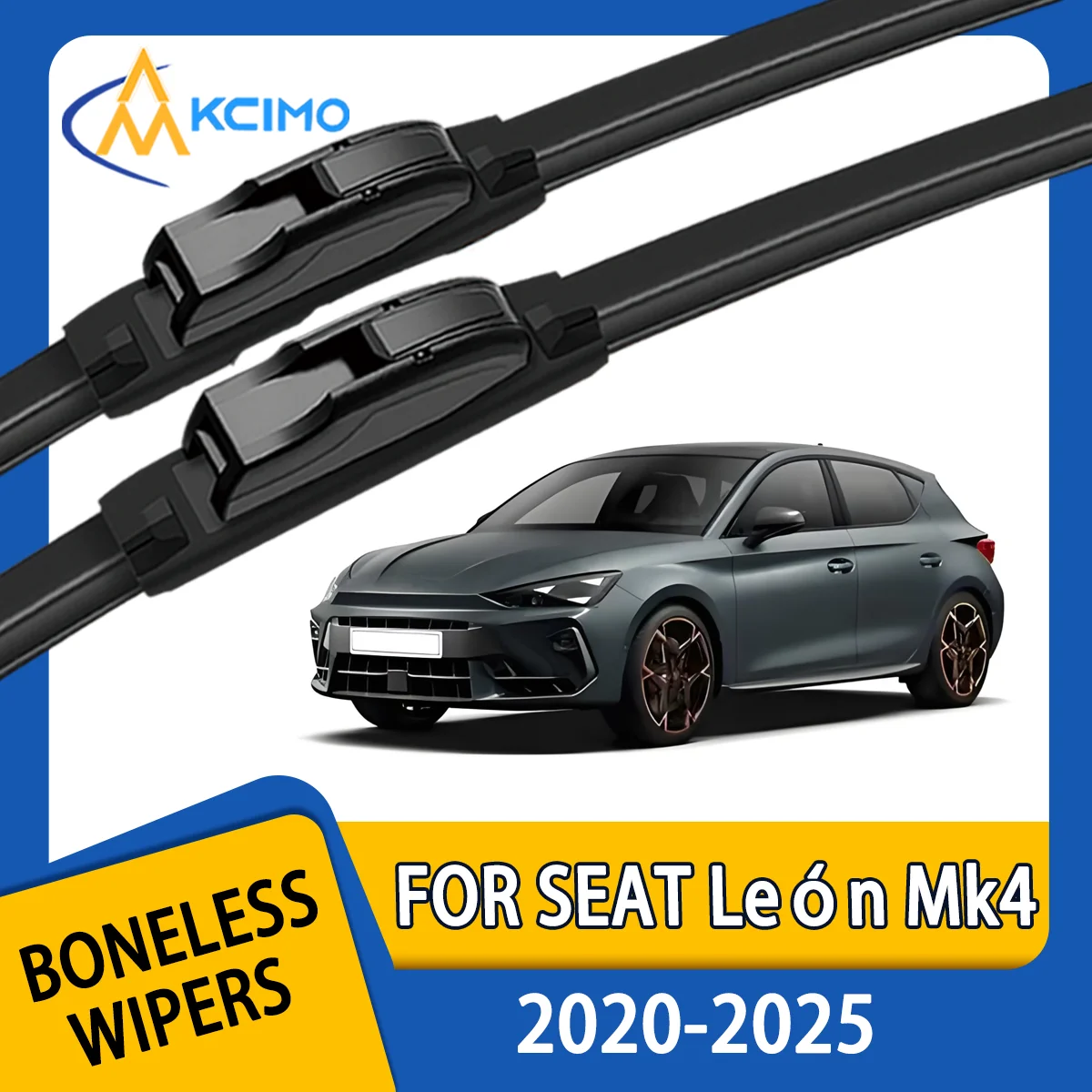 

KCIMO 2PCS New Front Windshield Wiper Blade for SEAT León Mk4 KL1/KL8 2020-2025 Cupra León Front Windshield Auto Wipers Blade