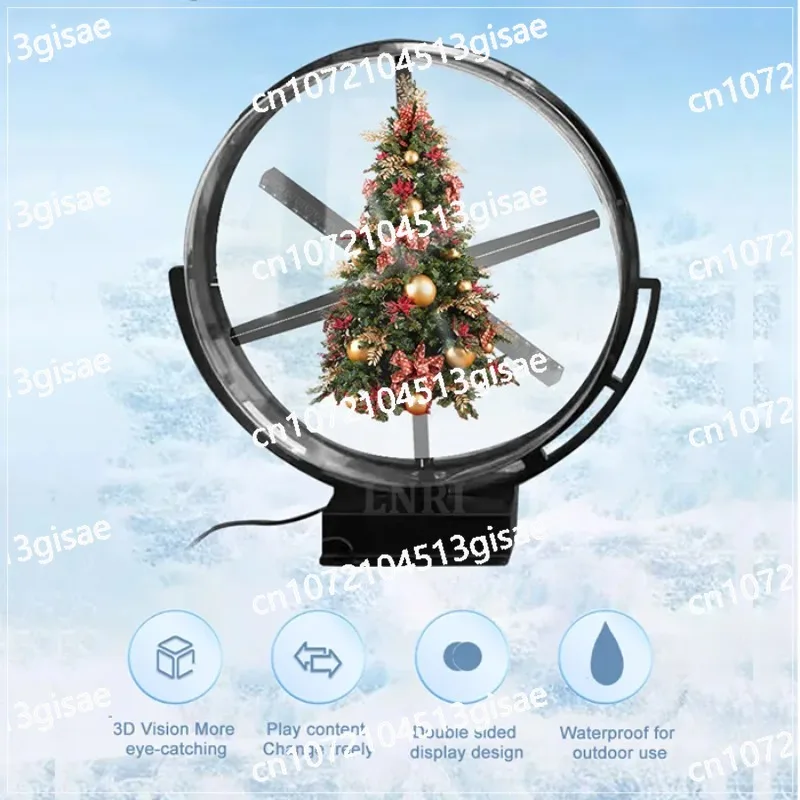 Wall‑Mount Waterproof Outdoor 3D Holographic Advertising Machine LED Fan Screen Single Double Side Customizable