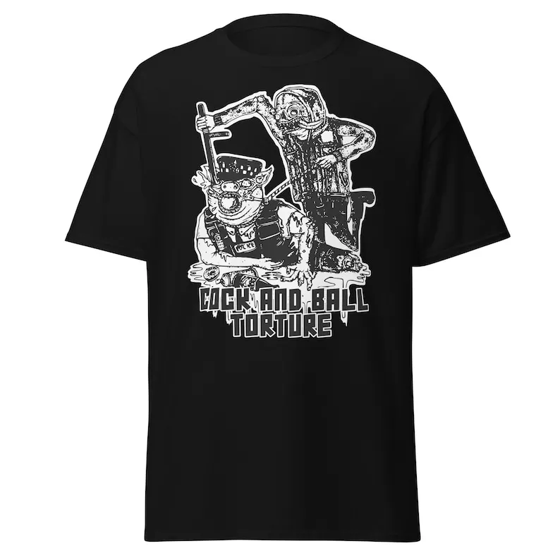 

Cock and Ball Torture T-Shirt Pornogrind Band Merch Grindcore Clothing Graphic T Shirts Unisex Cotton Vintage Round Neck