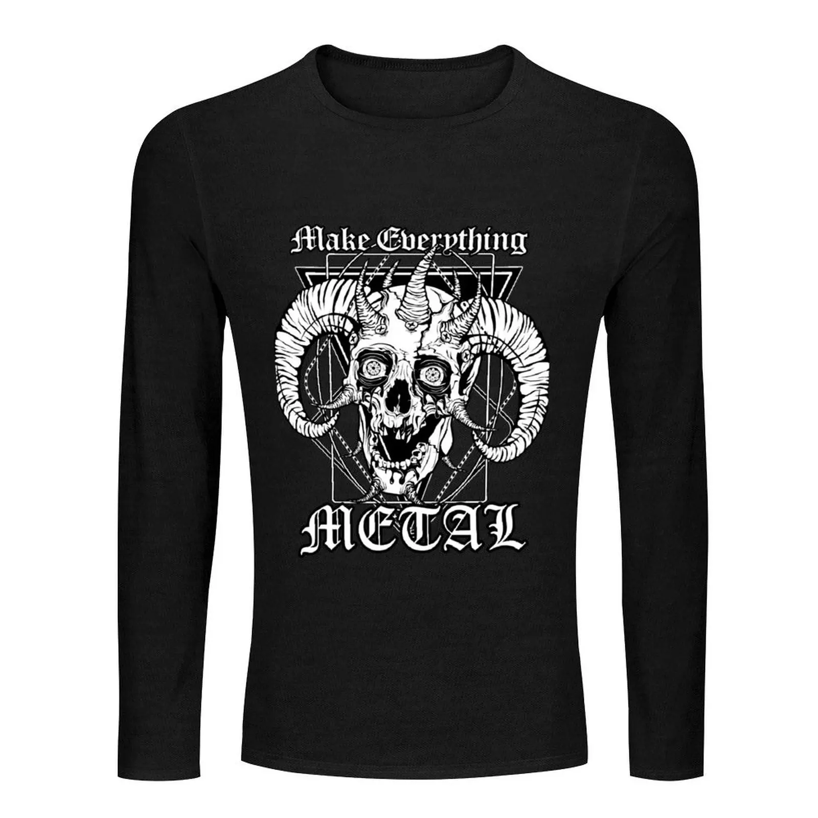 FACEBONES Make Everything Metal Long T-Shirt vintage clothes custom t shirts plain t shirts men