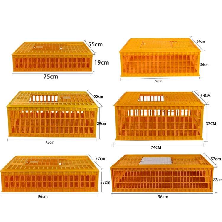 Manufacturer Livestock Poultry Cage Stackable Plastic Transort Cage/Crate For Chicken Duck Goose Quail Pigeon