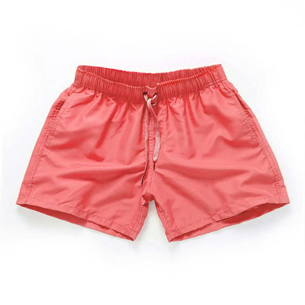 2024 New Men\'s Solid Color Sports Straight Shorts Thin Casual