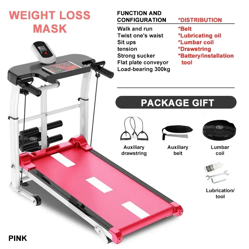 Multi-function Mini Foldable Treadmill, Silent Running Mechanical Treadmill, Fitness Equipment, Home Use, Hot Sale