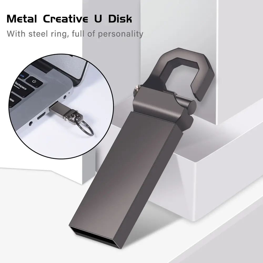 Unidad Flash USB 2,0 de alta velocidad, Pendrive de Metal 128, 8GB, 16GB, 32GB, 64GB, 2,0 GB, 8GB, 16GB, 32GB, 64GB, 2,0 GB, novedad