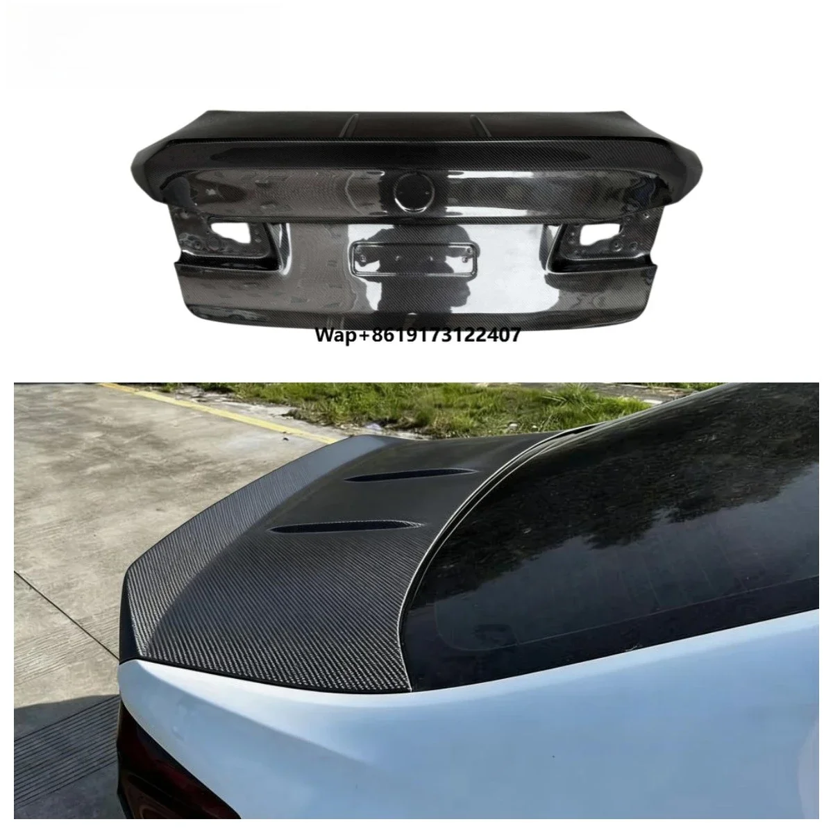 

CSL Style Dry Carbon Fiber Trunk Cover for 5 Series G30 F90 M5 2017-2023 Car Replacement Rear Trunk Lid Body Kit