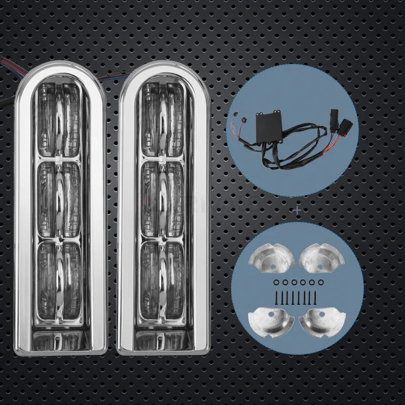 For Harley Touring Electra Glide Road King FLHR 14-20 Motorcycle LED Light Accent Saddlebag Filler Inserts Support Tail Light