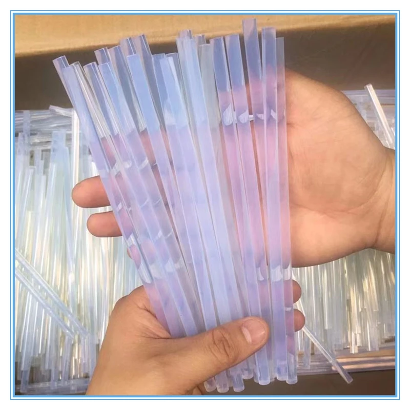 

50pcs Hot Melt Adhesive Glue Gun Transparent Hot Glue Sticks Silicone Rod for 7/11mm Gun DIY Tools Kitchen Cabinet Storage
