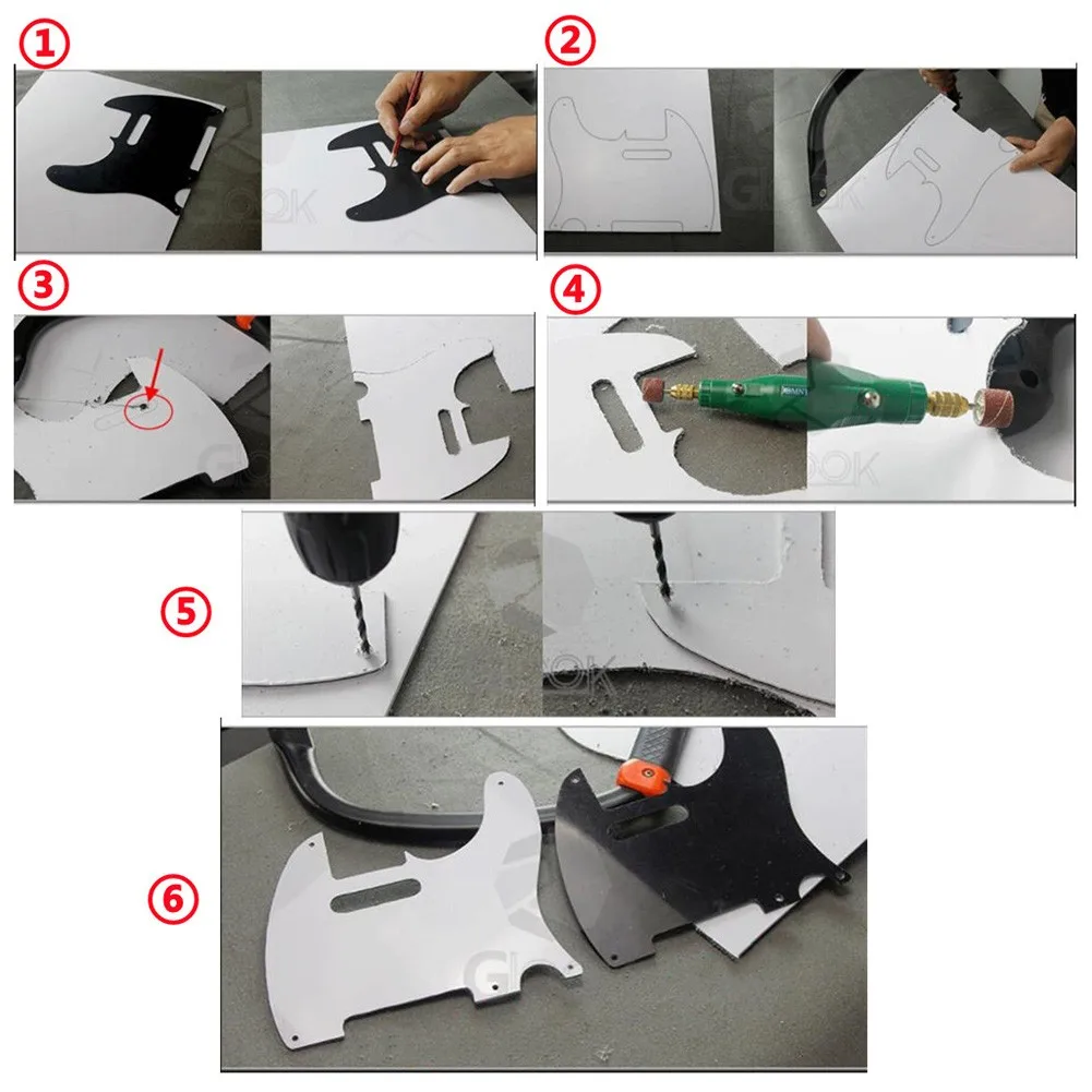 

Ply Guitar Blank Pickguard Scratchplate Sheet 3 44cm X 29cm X 2.4mm Electric Guitar Instrument Musical Hot Sale