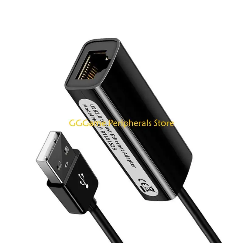 U55B USB naar Ethernet Adapter 10/100 Mbps Netwerkadapter RJ45 naar USB 2.0 LAN Internet Adapter Converter voor Laptop PC