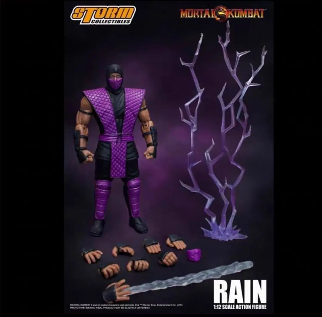 

In-stock Storm Toys Mortal Kombat Magic Empire Purple Ninja RAIN 1/12 Scale Action Figure Model Collectible Gift