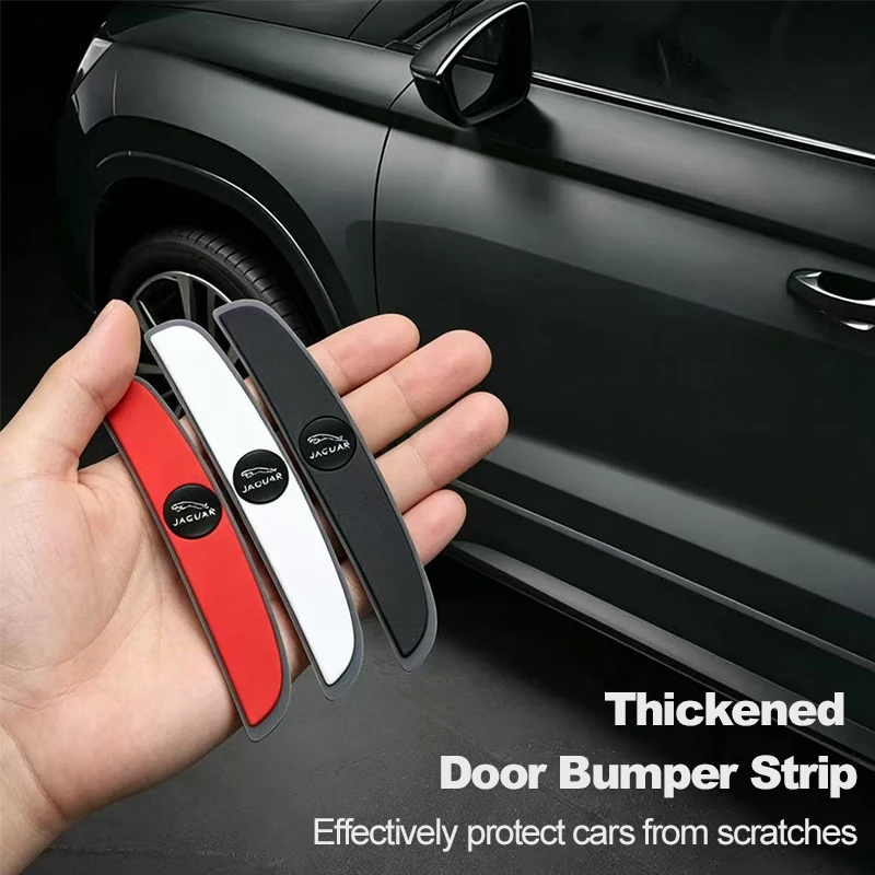 

4Pcs Car Rubber Anti Collision Strip Car Door Rearview Mirror Protector Stickers For Jaguar XE XF XJ XKR XEL XFL XK XJL XJ6 XJS