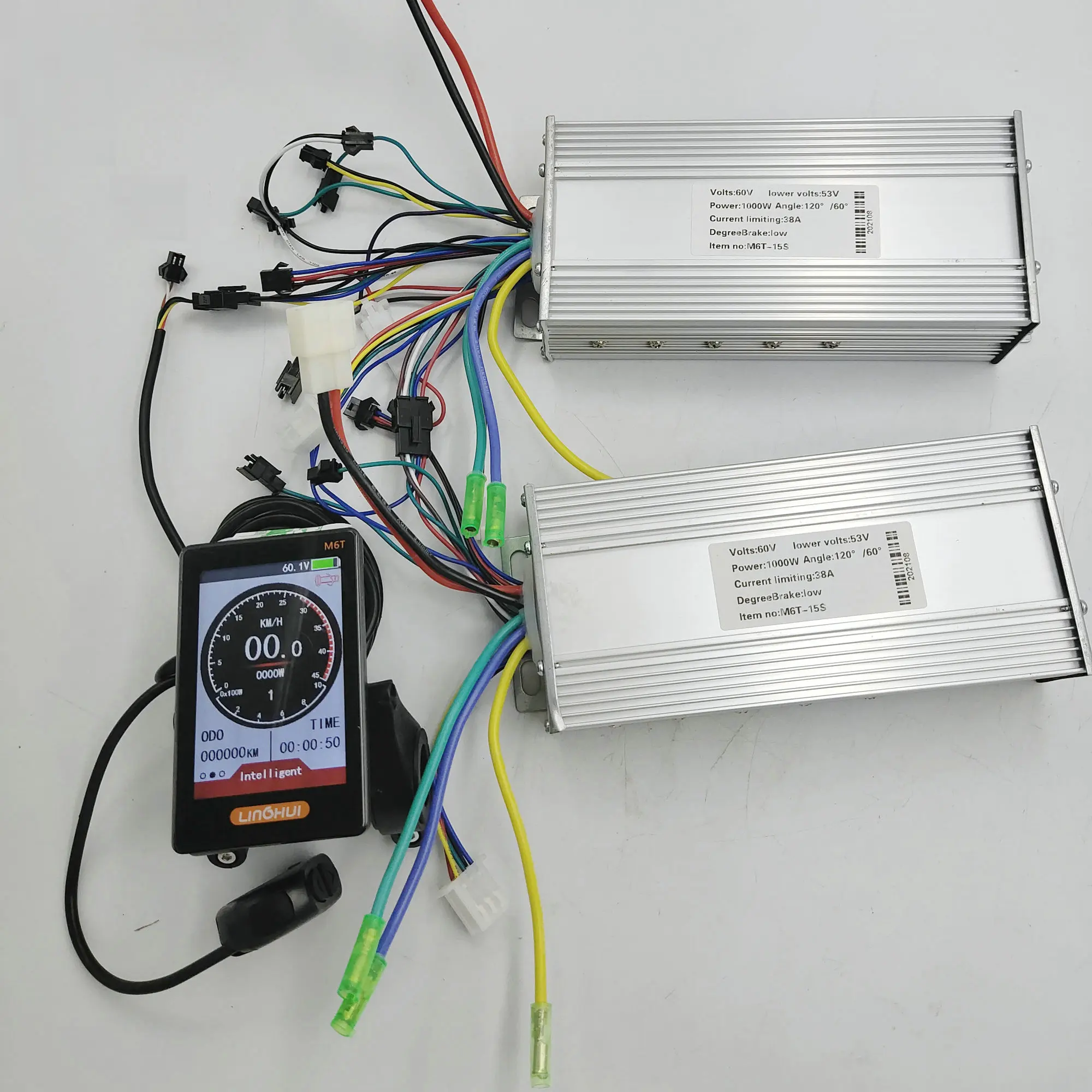 COLORED LCD DISPLAY M6T+DUAL MOTOR CONTROLLER 24V36V48V 450W600W800W1000W 9/12/15 MOSFET for ELECTRIC SCOOTER BIKE CONVERSION