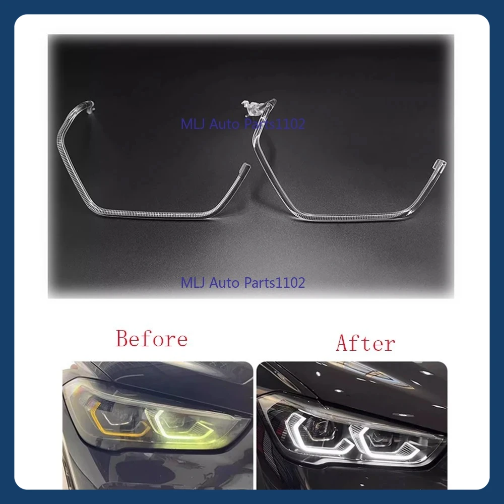 For BMW X1 F49 2019 2020 2021 2022 Car Headlight Guide LED DRL Daytime Running tube