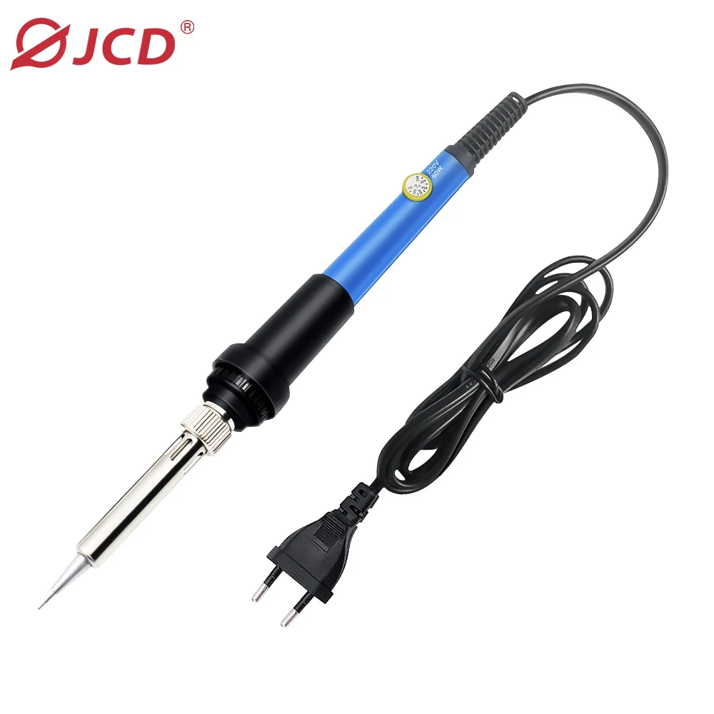 JCD 60W Portable Electric Soldering Iron Temperature Adjustable 220V/110V Professional Tin Welder Welding Repair Tool 908