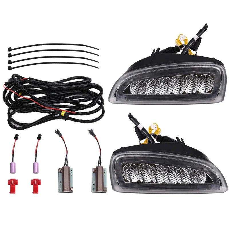 1 زوج LED المصد الأمامي DRL النهار تشغيل ضوء بدوره مصباح إشارة مصباح الضباب ل كايين 957 9PA 2006 -2010