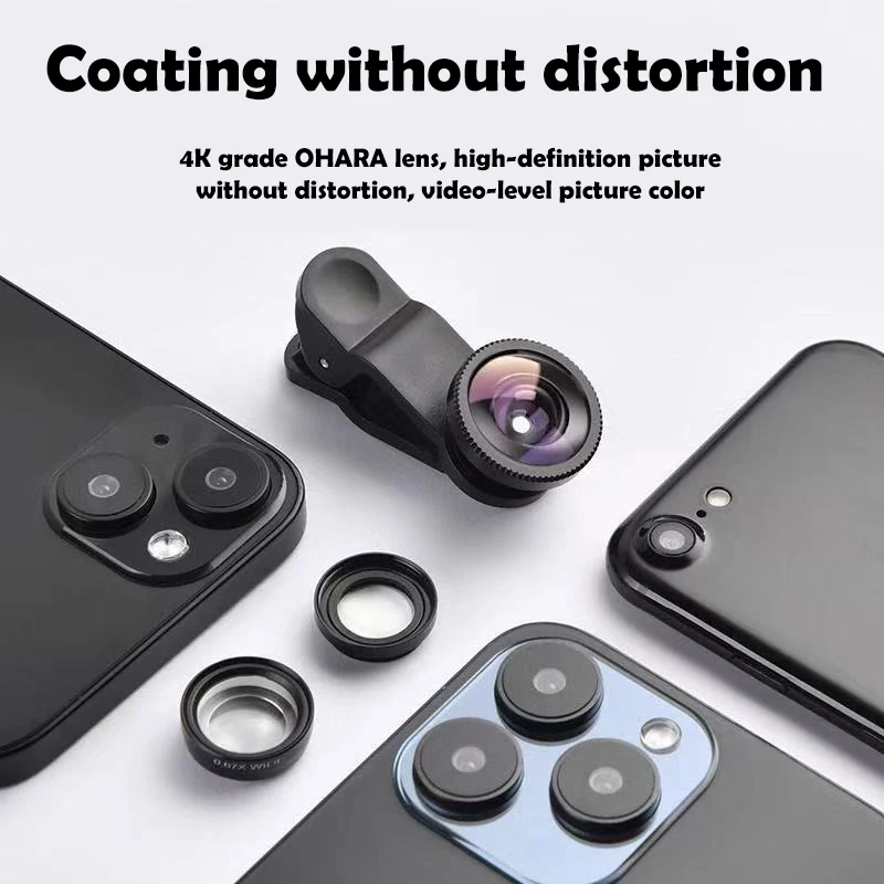 Universal Mobile Phone Wide-angle Lens Rear Fisheye Lens Front High-definition Photo Filter Mobile Phone External High-tech