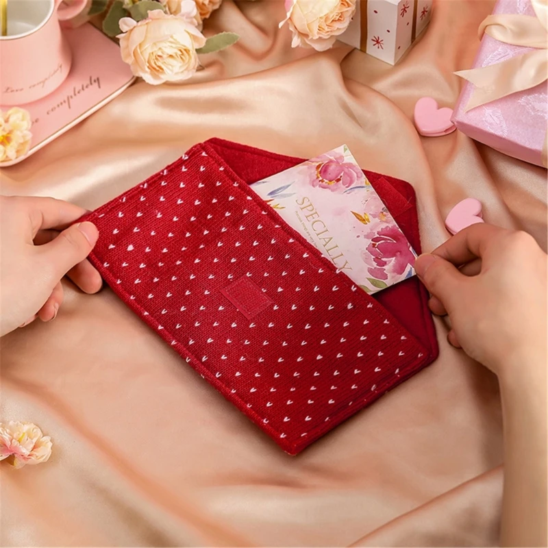 Durable Valentine's Day Party Favors Envelope Bag Gift Bags Jewelry Pouch with Fine Craftsmanship Convey True DropShipping