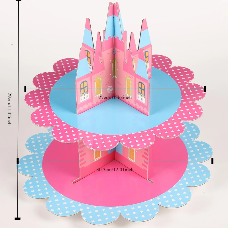 Dessert table Candy afternoon tea heart tray Paper multi-layer castle cake stand Dessert table display stand