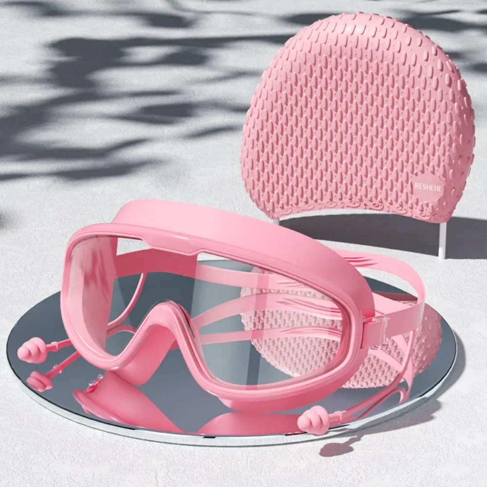

New Fashion Large Frame Swimming Goggles for Women Man HD Anti-fog Glasses Adult Swim Cap Pool Swimming Accessories
