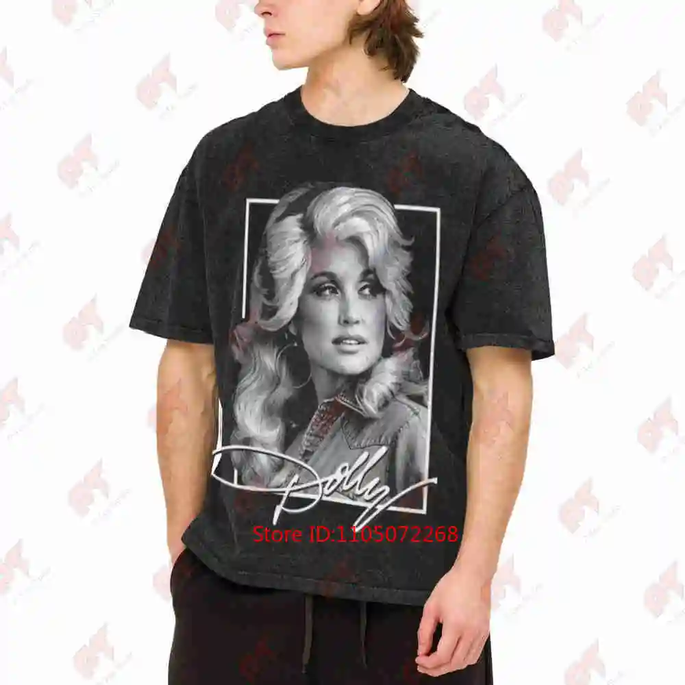 Dolly Parton Signature Vintage Washed Tee Pure Cotton T-Shirt
