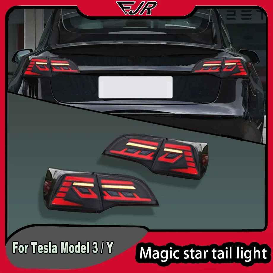 For T-esla Model 3 / Y LED Magic Star Tail Light - Fashionable, Improving Vehicle Visibility