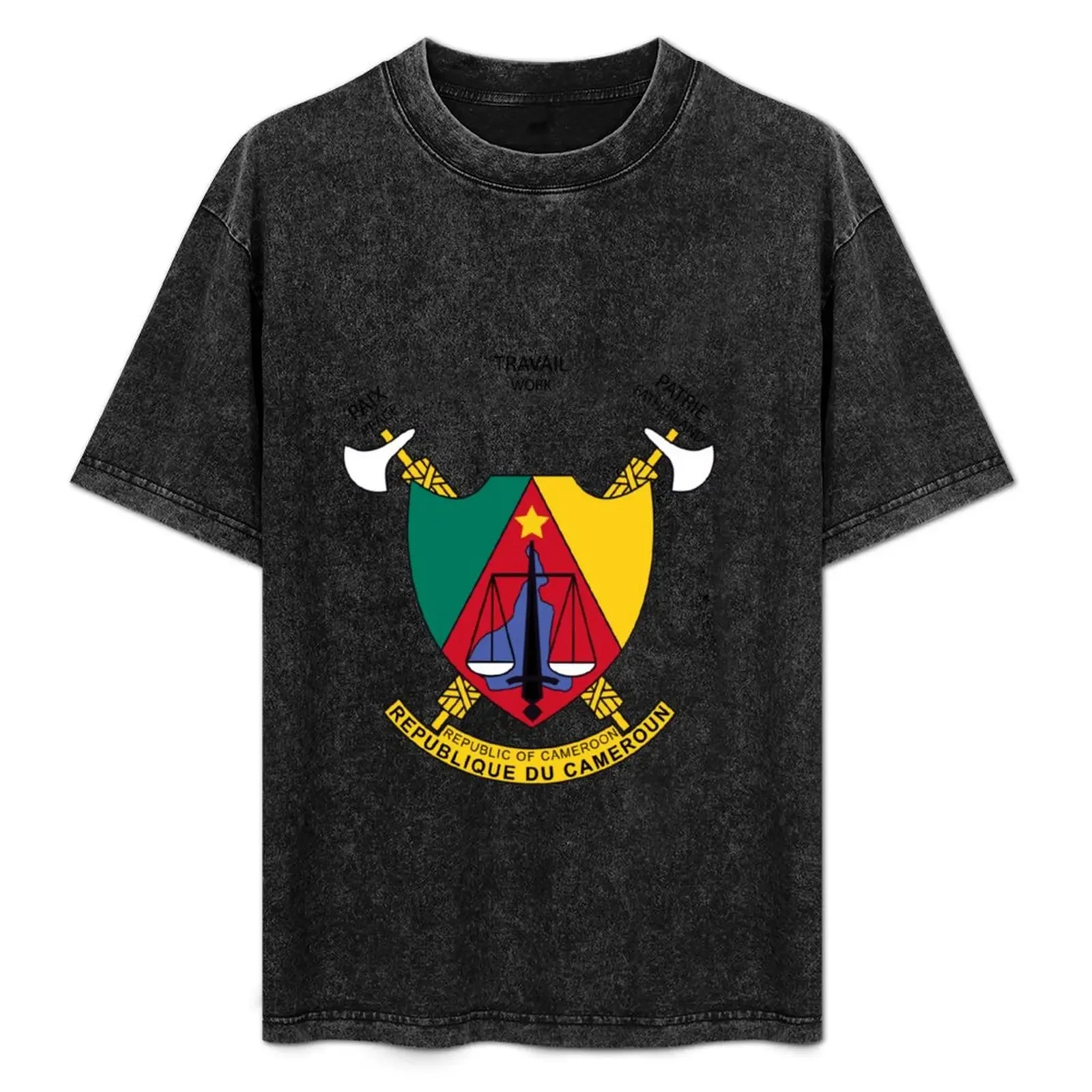 Coat of arms of Cameroon T-Shirt boys animal print blue archive animal prinfor boys compression shirt men