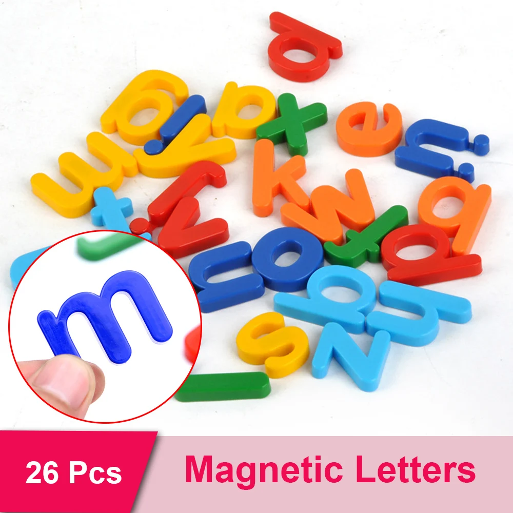 

26 Pcs Magnetic Letters Uppercase/Lowercase Alphabet ABC Refrigerator Decoration Stickers Kids Spelling Montessori Learning Toys