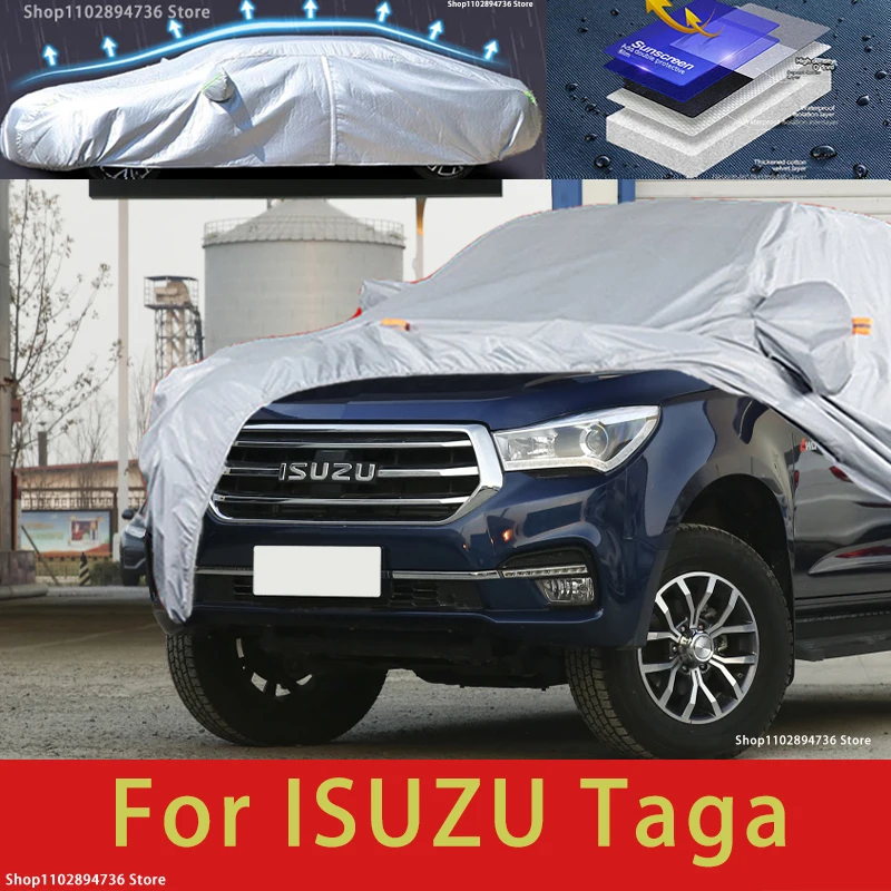 

For Isuzu Taga Fit Outdoor Protection Full Car Covers Snow Cover Sunshade Waterproof Dustproof Exterior Car accessories