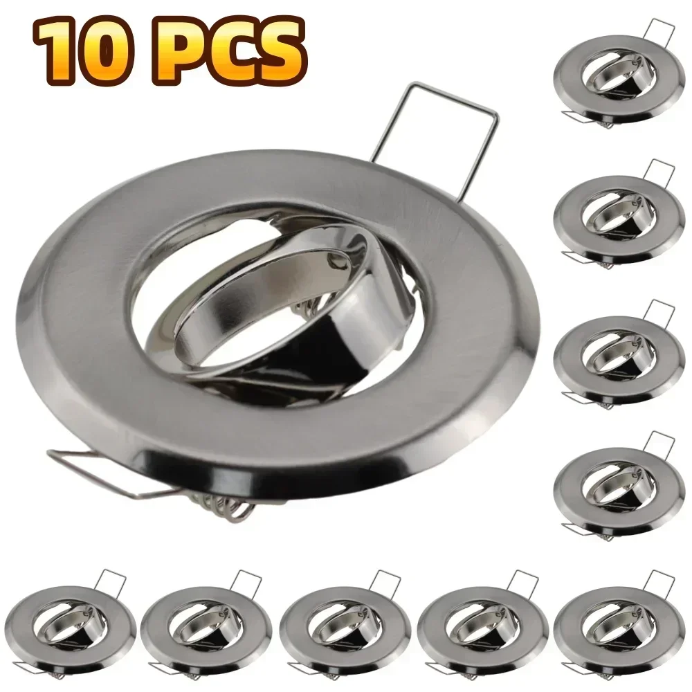 JOYINLED 2/10PCS Adjustable MR11 Recessed Spotlight Frame Ceiling Downlight Trim Lamp Holder Mounting Fixture 45mm Cutout