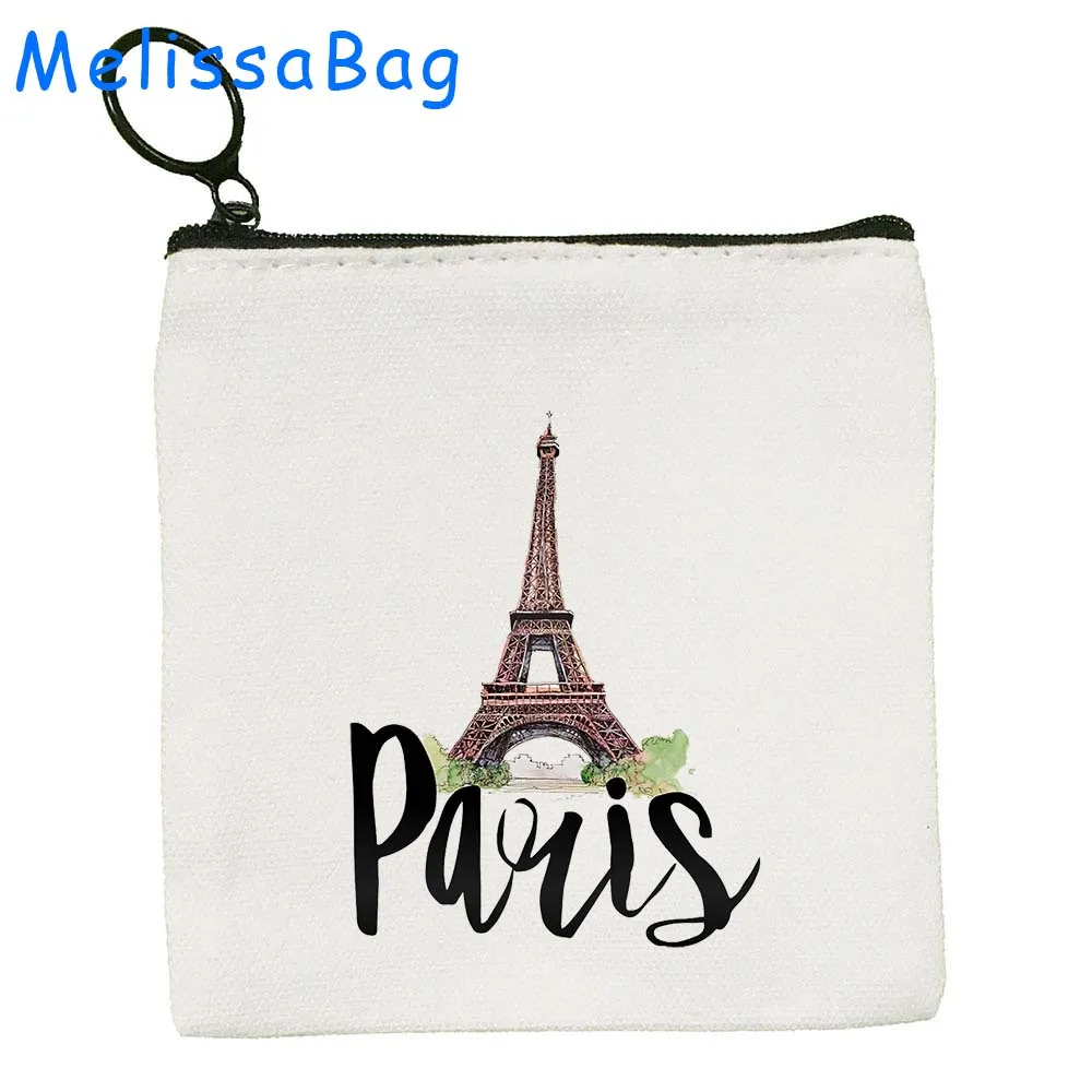 Milan Moscow Netherlands New York Paris Taj Mahal Egypt Rome San Francisco Berlin London LosAngels Coin Purse Key Case Bag Pouch