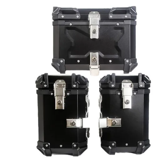 Motorcycle aluminum alloy three boxes are suitable for stepless 525/500DS large-capacity design waterproof aluminum alloy3 boxes